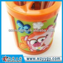 flower shape vinyl pvc cute pen holder for kids souvenir